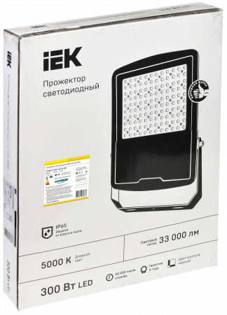 Прожектор светодиодный СДО 08-300 PRO 30град 5000К IP65 черный IEK – №2