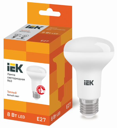 Лампа светодиодная R63 рефлектор 8Вт 230В 3000К E27 IEK – №1